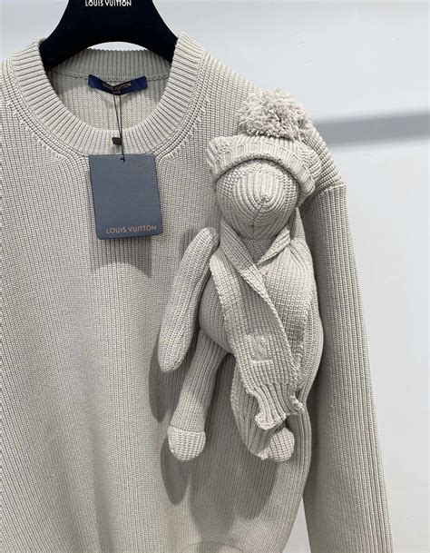 louis vuitton stitched teddy pullover|louis vuitton sweatshirt.